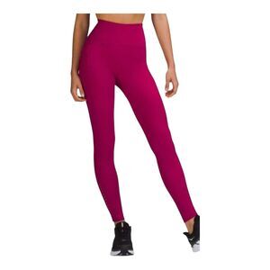 LULULEMON Fast and Fr High Rise 28” Reflective Zip Pocket Wild Berry Size 14